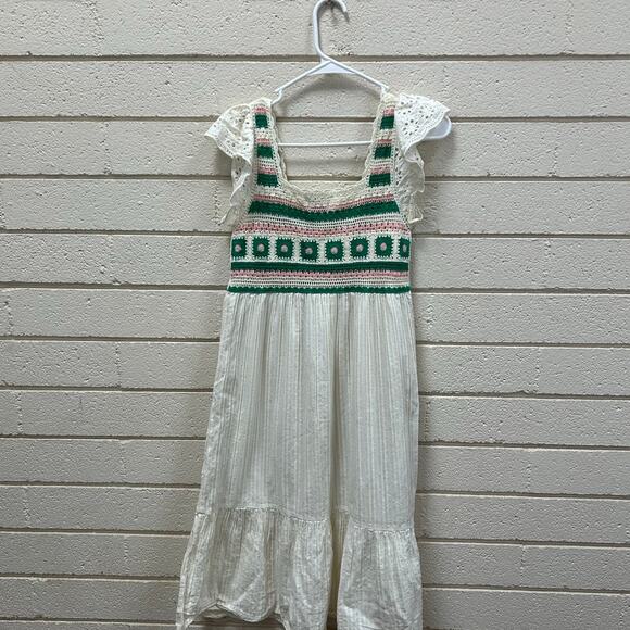 Urban Revivo White Boho Crochet Dress size 4 - Picture 2 of 7